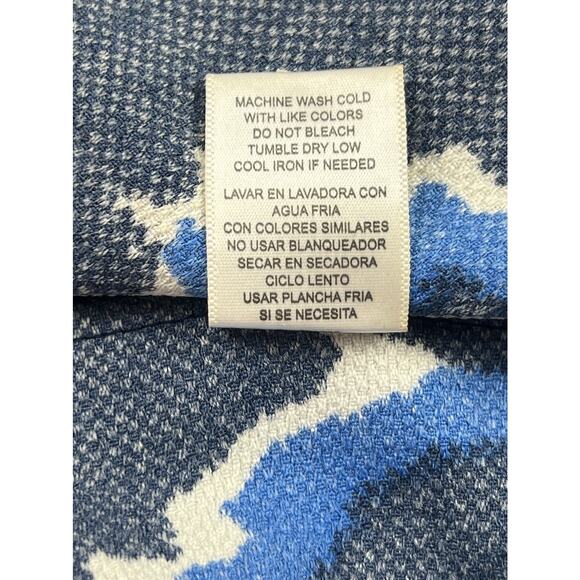 Gabby Skye Dress Womens 14 Pink Green Blue Ikat Print Shift Sleeveless - Picture 9 of 11